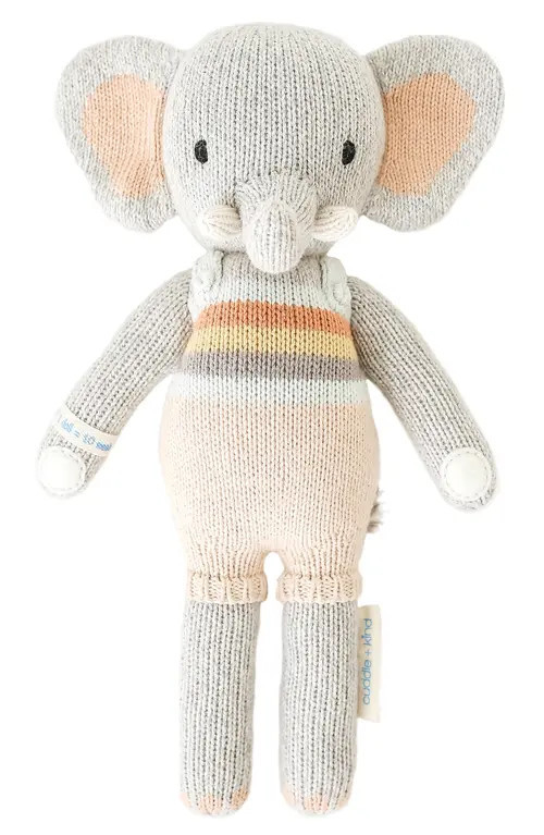 cuddle+kind cuddle + kind Mini Evan the Elephant Stuffed Animal in Grey at Nordstrom | Nordstrom