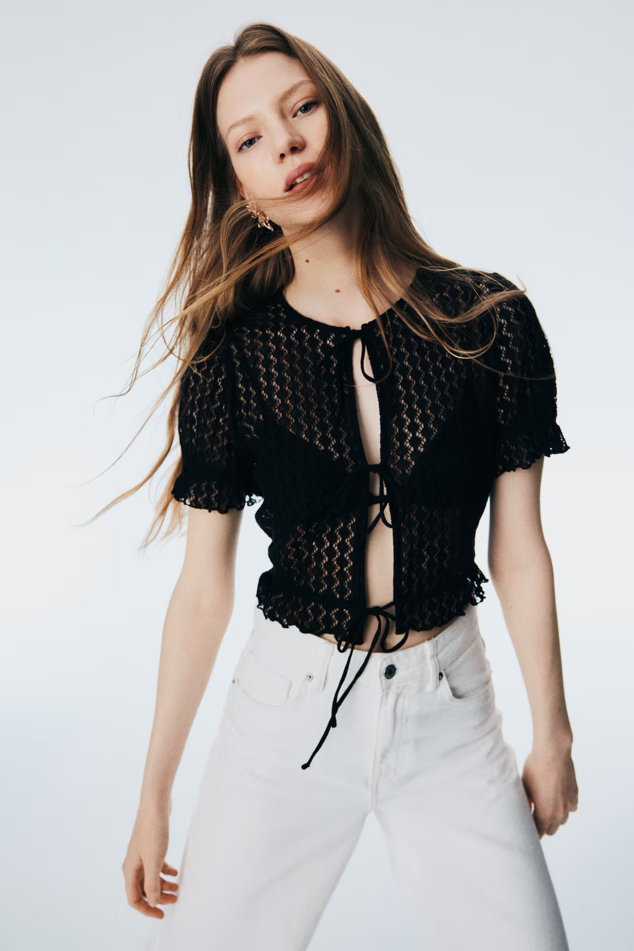 Pointelle-knit top | H&M (UK, MY, IN, SG, PH, TW, HK)