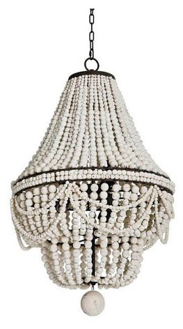 Malibu Chandelier, White/Brown | One Kings Lane