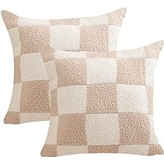 NIDITW Set of 2 Ultra Soft Checkerboard Throw Pillow Cover Microfiber Chessboard Gingham Cushion ... | Amazon (US)