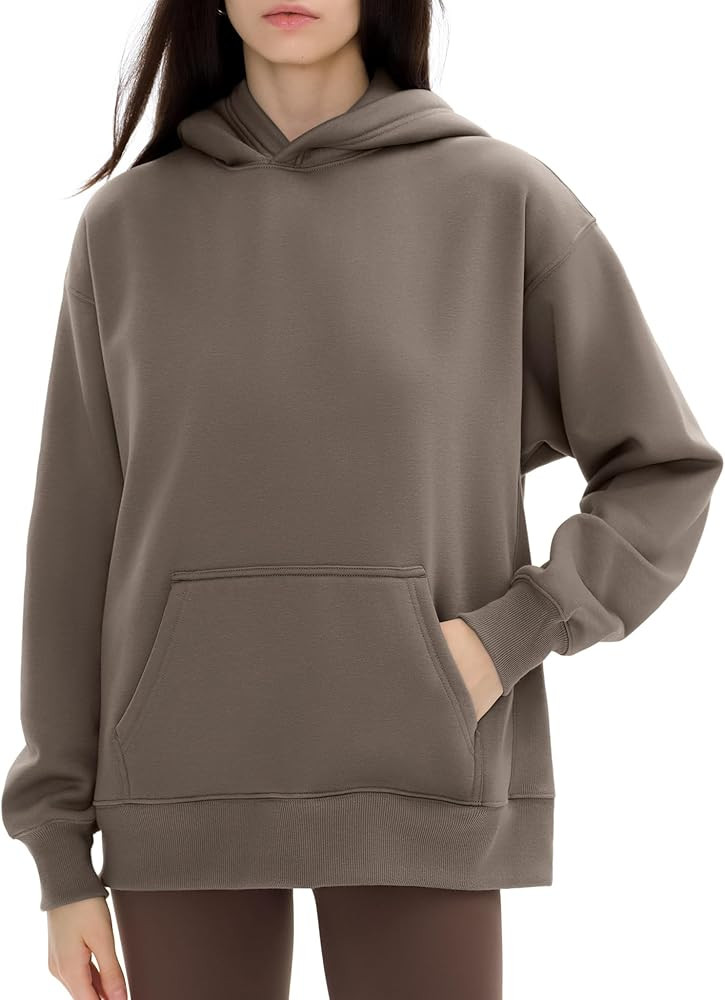 PUMIEY Womens Oversized Hoodies Cozy Fleece Sweatshirt with Pocket Long Sleeve Outfits Tops Fall ... | Amazon (US)