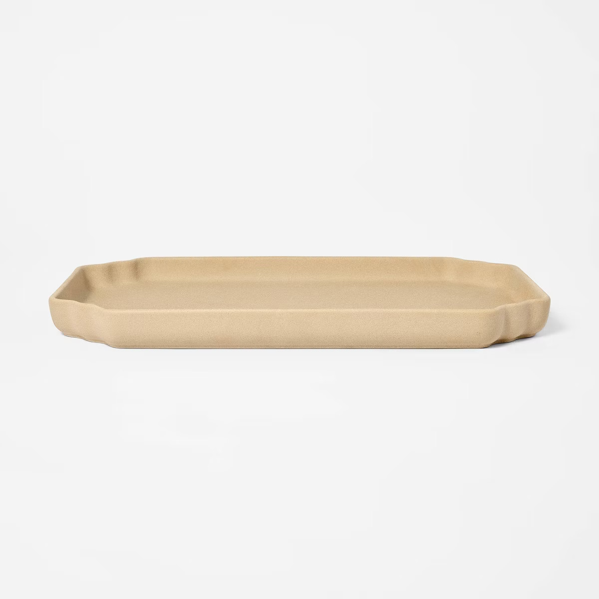 Ceramic Sandy Glaze Tray - Threshold™ designed with Studio McGee: Oblong Decorative Centerpiece... | Target