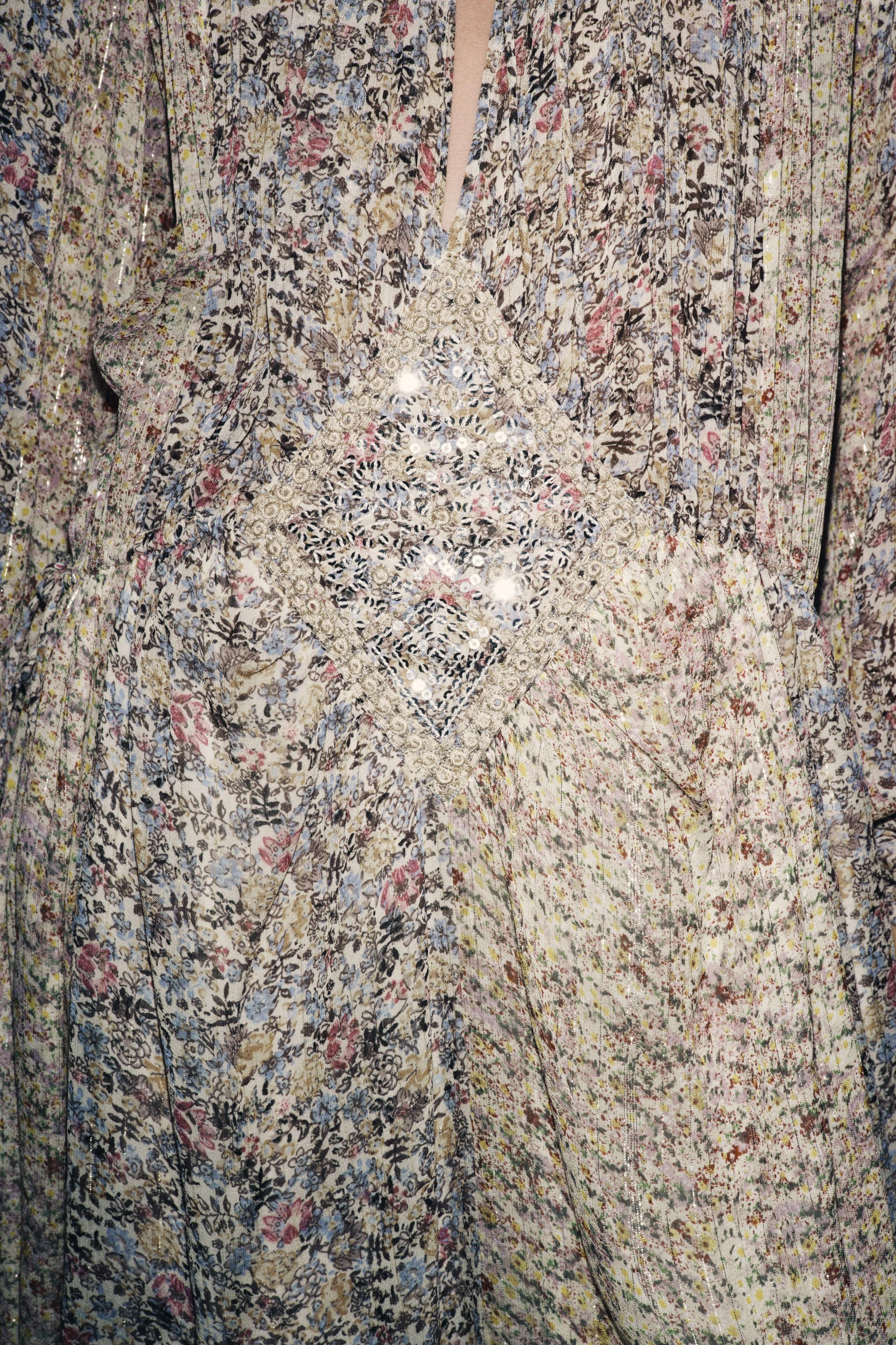 ZW COLLECTION METALLIC THREAD DRESS | Zara US