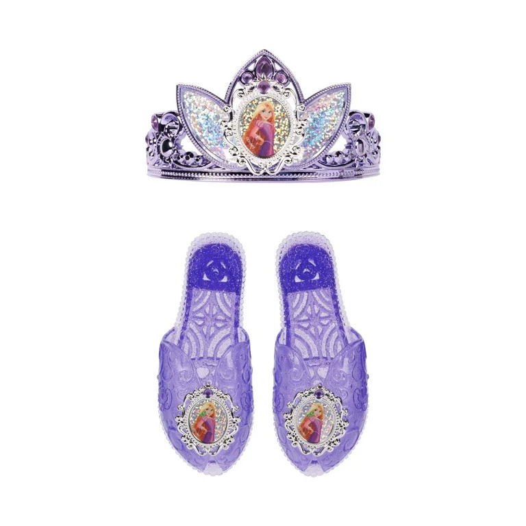Disney's Tangled Rapunzel Dressup Accessory Set Includes Child Sized Tiara & Play Shoes | Walmart (US)