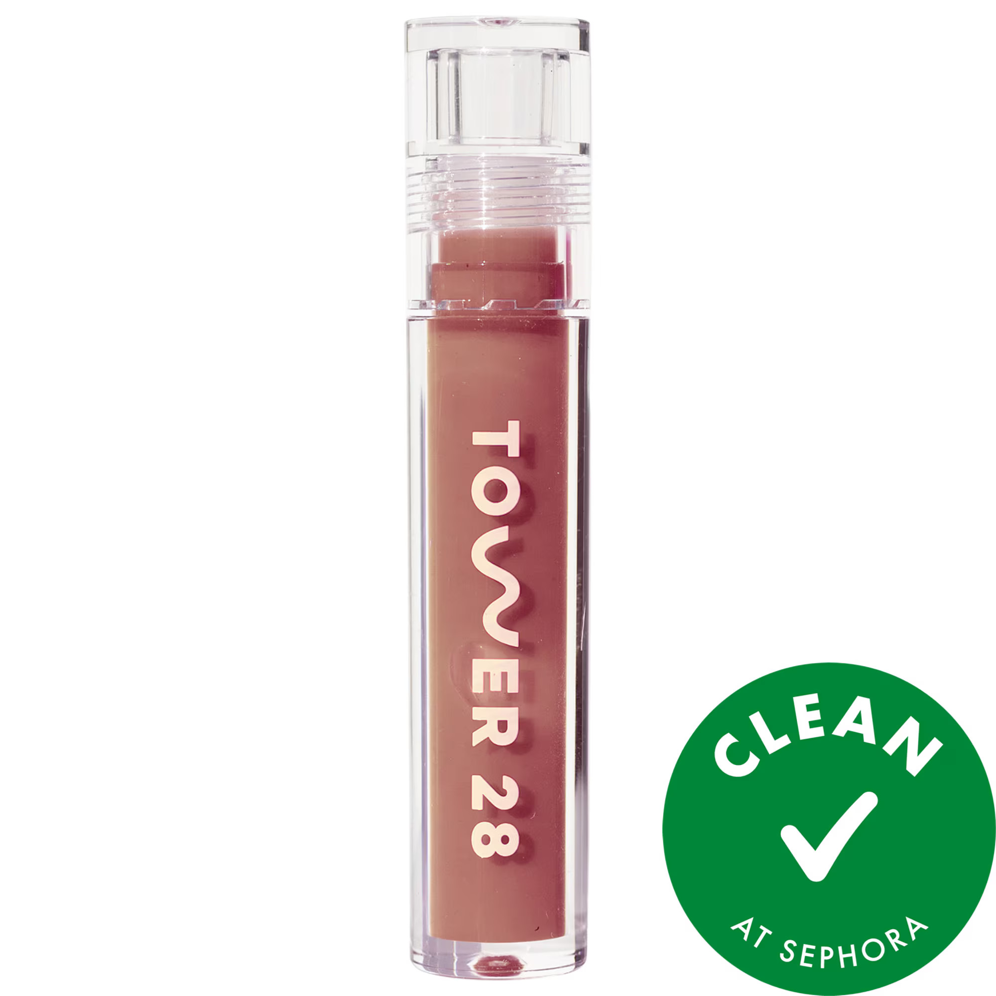 Tower 28 Beauty ShineOn Lip Jelly Hydrating Non-Sticky Lip Oil Cashew 0.13 oz/ 3.9 mL | Sephora (US)