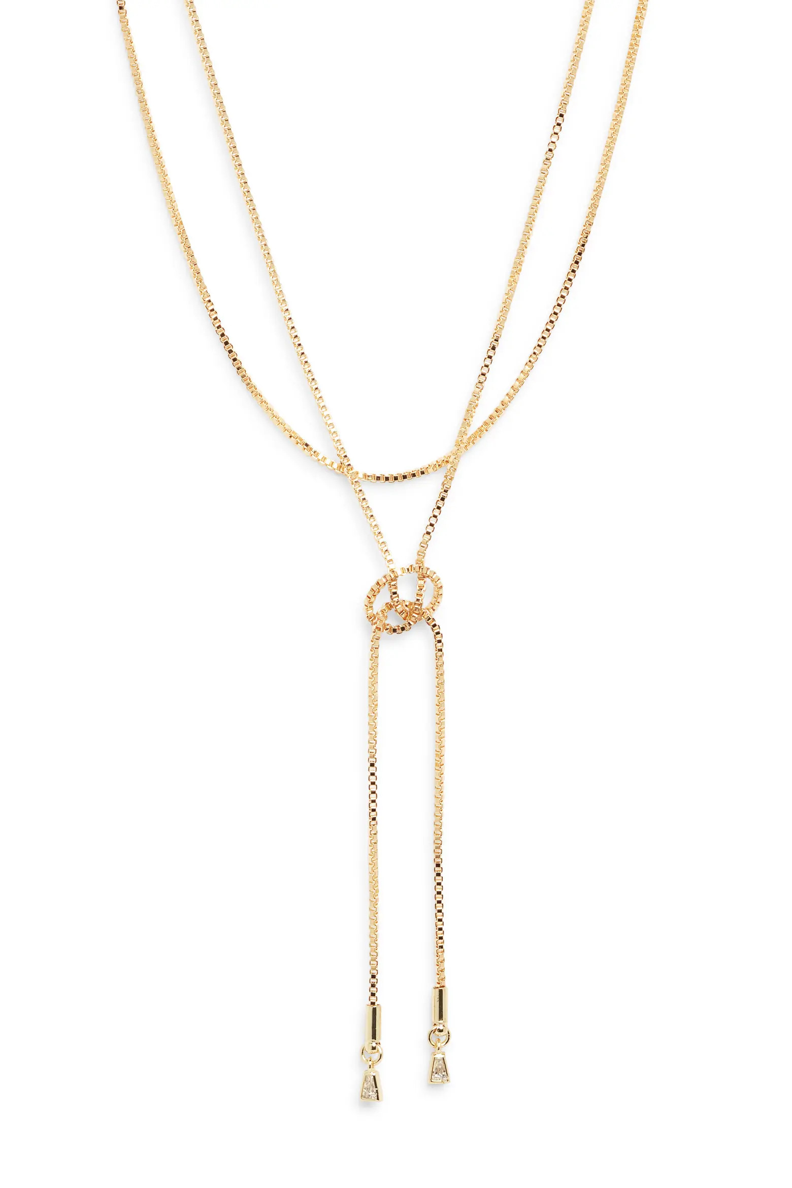 Cubic Zirconia Knotted Layered Y-Necklace (Women) | Nordstrom | Nordstrom