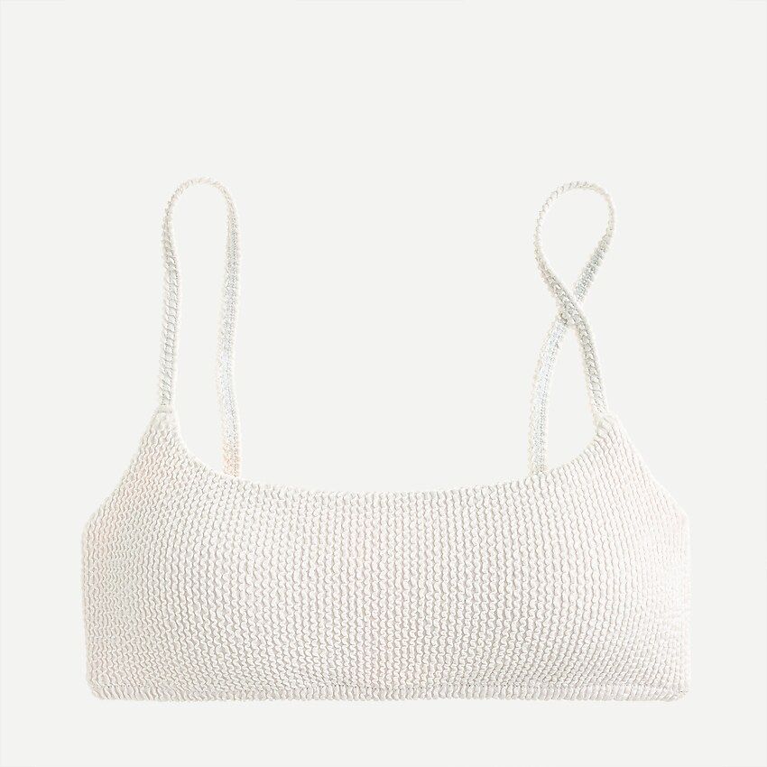 Scrunchie scoopneck bikini top | J.Crew US