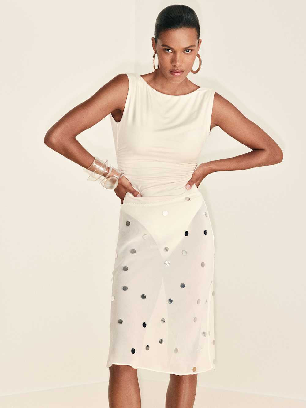 Layla Knee Length Skirt | Reformation (Global)