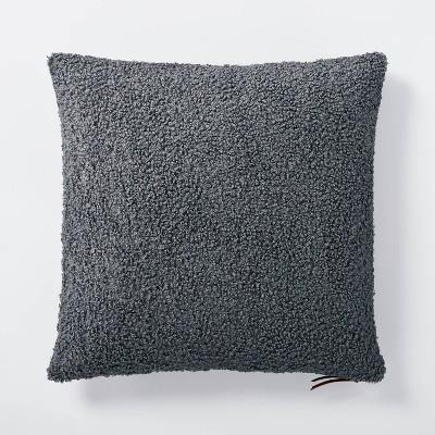 Oversized Boucle Square Throw Pillow with Exposed Zipper Blue/Gray - Threshold™ designed wi... | Target
