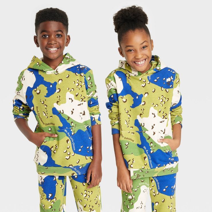 Black History Month Kids' Camo Hoodie - Green | Target