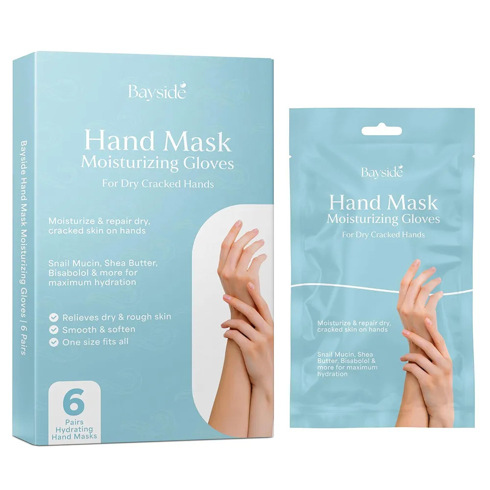 Hand Mask Moisturizing Gloves for Dry Cracked Skin | Hydrating Treatment with Snail Mucin Shea Bu... | Amazon (US)