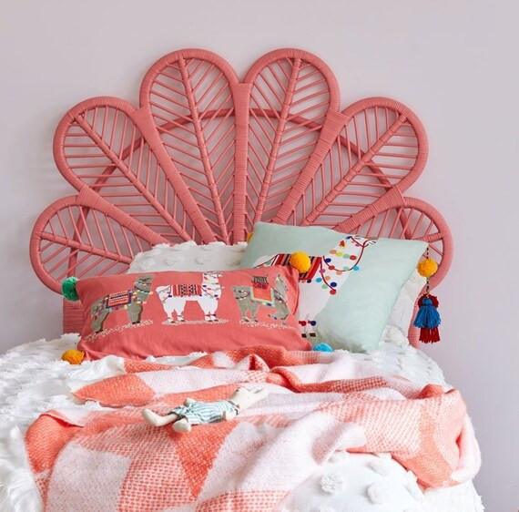 Daisy Peach Rattan Headboard single | Etsy | Etsy (UK)