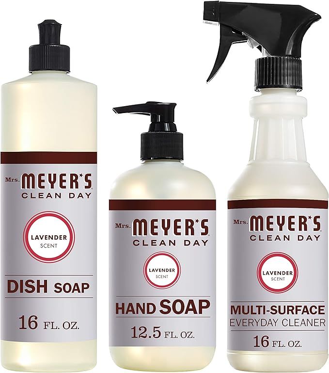 Mrs. Meyer's Clean Day Kitchen Basics 3 Piece Set, Lavender: Dish Soap (16 fl oz), Hand Soap (12.... | Amazon (US)