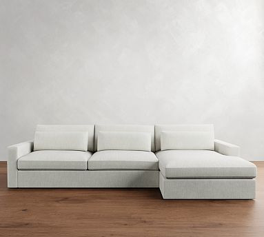 Westwood Square Arm Deep Seat Chaise Sectional (130"&ndash;136") | Pottery Barn (US)