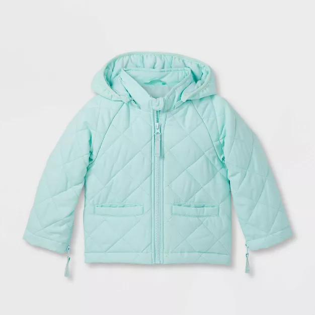 Toddler Quilted Jacket - Cat & Jack™ Mint | Target