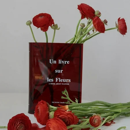 GiliGiliso Clearance Clear Book Vase Clear Book Flower Vase Clear Book Vase For Flowers Book Vase Fo | Walmart (US)