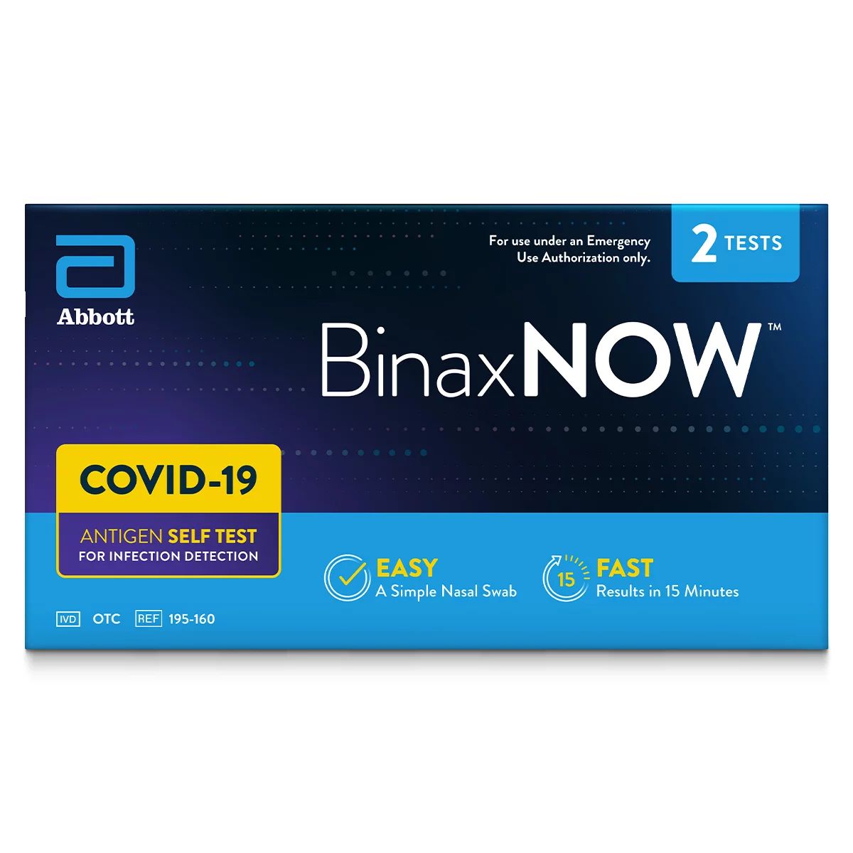 BinaxNOW COVID‐19 Antigen Self Test (2 Tests) - Walmart.com | Walmart (US)