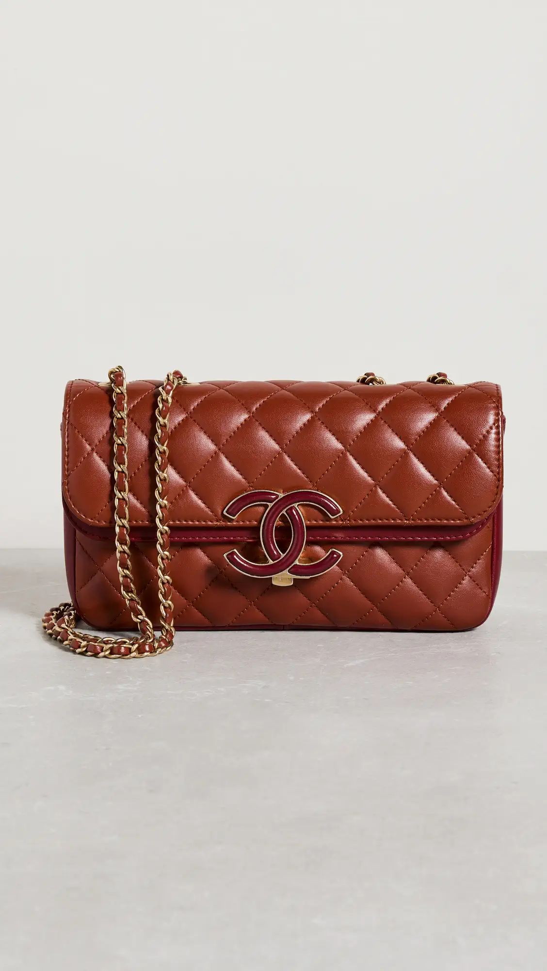 What Goes Around Comes Around Chanel Red Lambskin Cc Chic Flap Bag | Shopbop | Shopbop