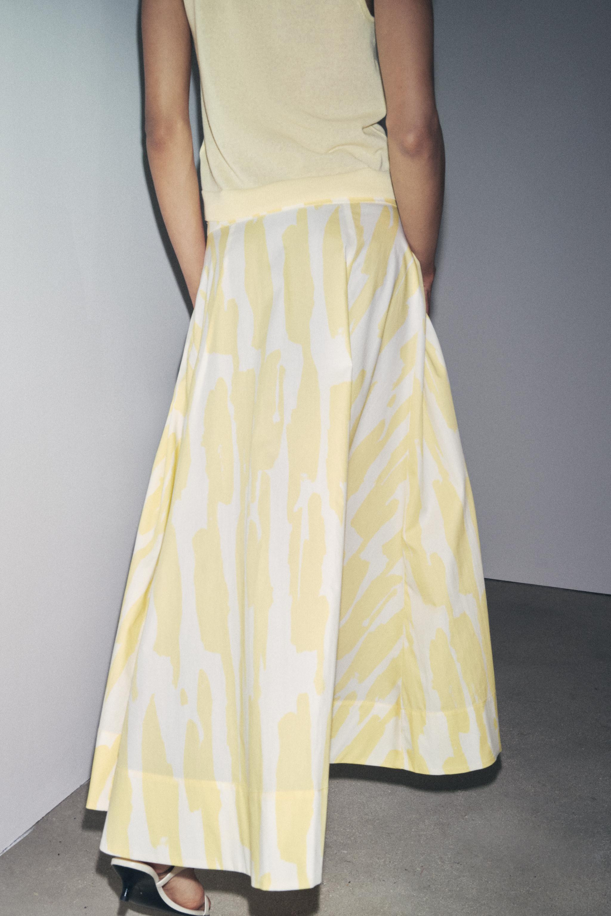 ZW COLLECTION PRINTED MIDI SKIRT | Zara UK