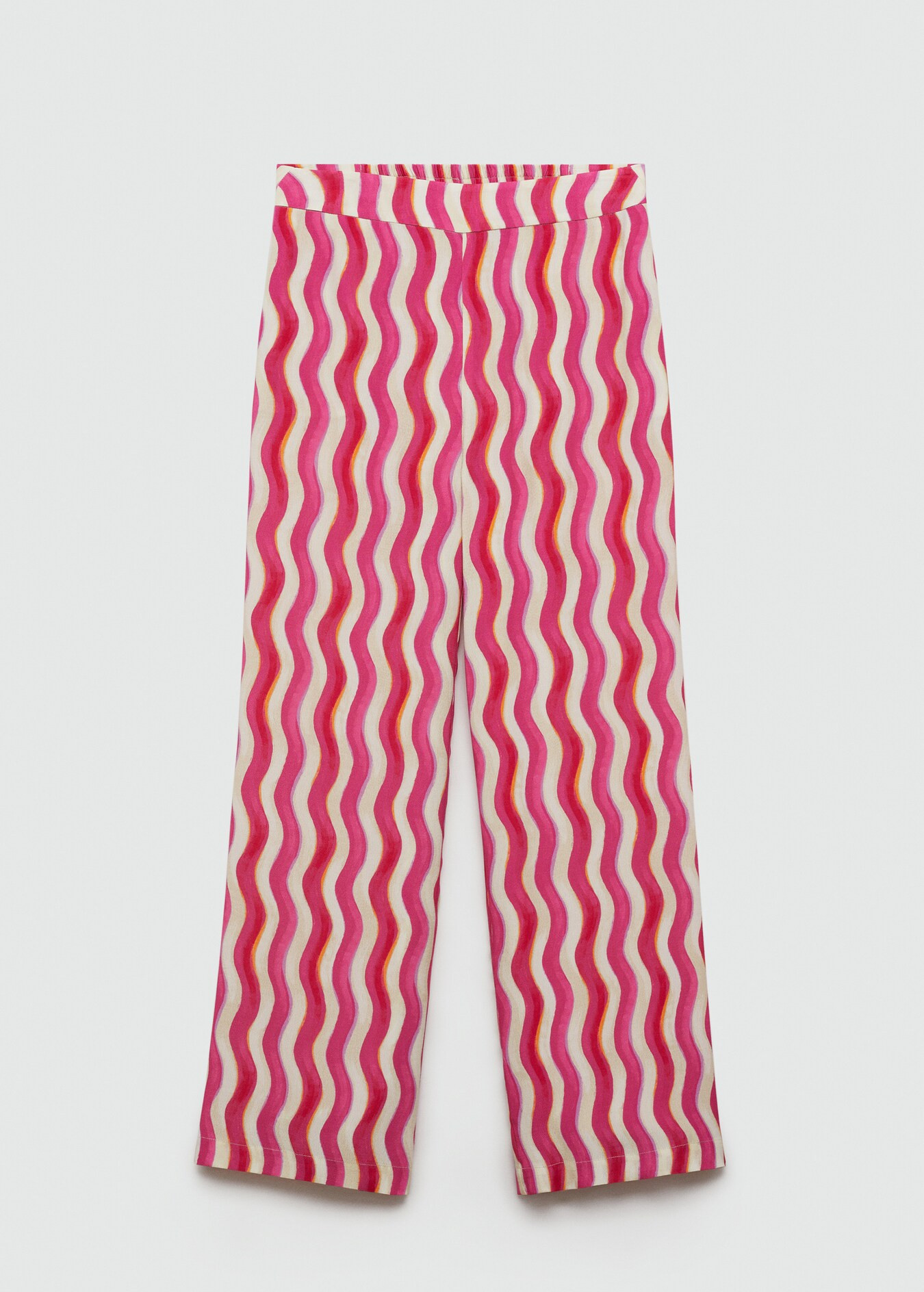 Wide leg printed pants - Woman | MANGO USA | MANGO (US)