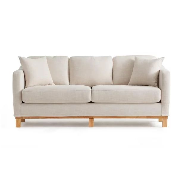 Gap Home Upholstered Wood Base Sofa, Oat - Walmart.com | Walmart (US)