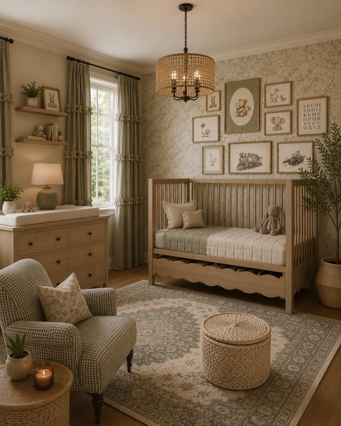 Sage Green Nursery, Sage Green Nursery Decor, Gender-Neutral Nursery Design Ideas, Calm Nursery, Vintage Nursery Design, Boho Nursery Design, Rattan, Wicker, Jute Baskets

#homedecor #sagegreennursery #genderneutralnurserydesign #nurserydesign

#LTKstyletip #LTKhome #LTKbaby