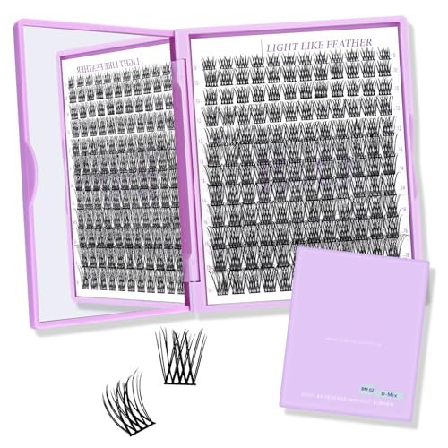 Lash Clusters Natural Flat Cluster Lashes 144 PCS B&Qaugen Eyelash Clusters Zero-Touch 16mm BM06 D Curl Cluster Eyelash Extensions Double Tips Soft Lightweight Reusable Individual Lashes(BM06-D-16mm) | Amazon (US)