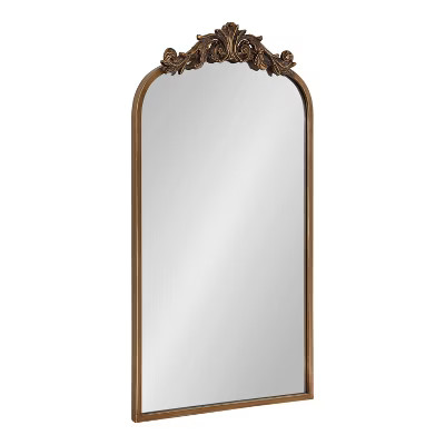 19" x 30" Arendahl Traditional Arch Decorative Wall Mirror Gold - Kate & Laurel All T... | Target