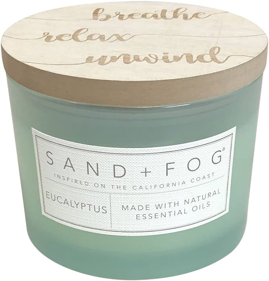 Sand + Fog Scented Candle - Eucalyptus – Additional Scents and Sizes – 100% Cotton Lead-Free ... | Amazon (US)