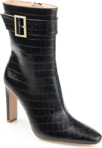 Journee Collection Elaine Croc Embossed Comfort Foam Bootie | Nordstromrack | Nordstrom Rack