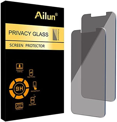 Ailun Privacy Screen Protector Compatible with iPhone 13/13 Pro [6.1 Inch] 2 Pack Anti Spy Privat... | Amazon (US)