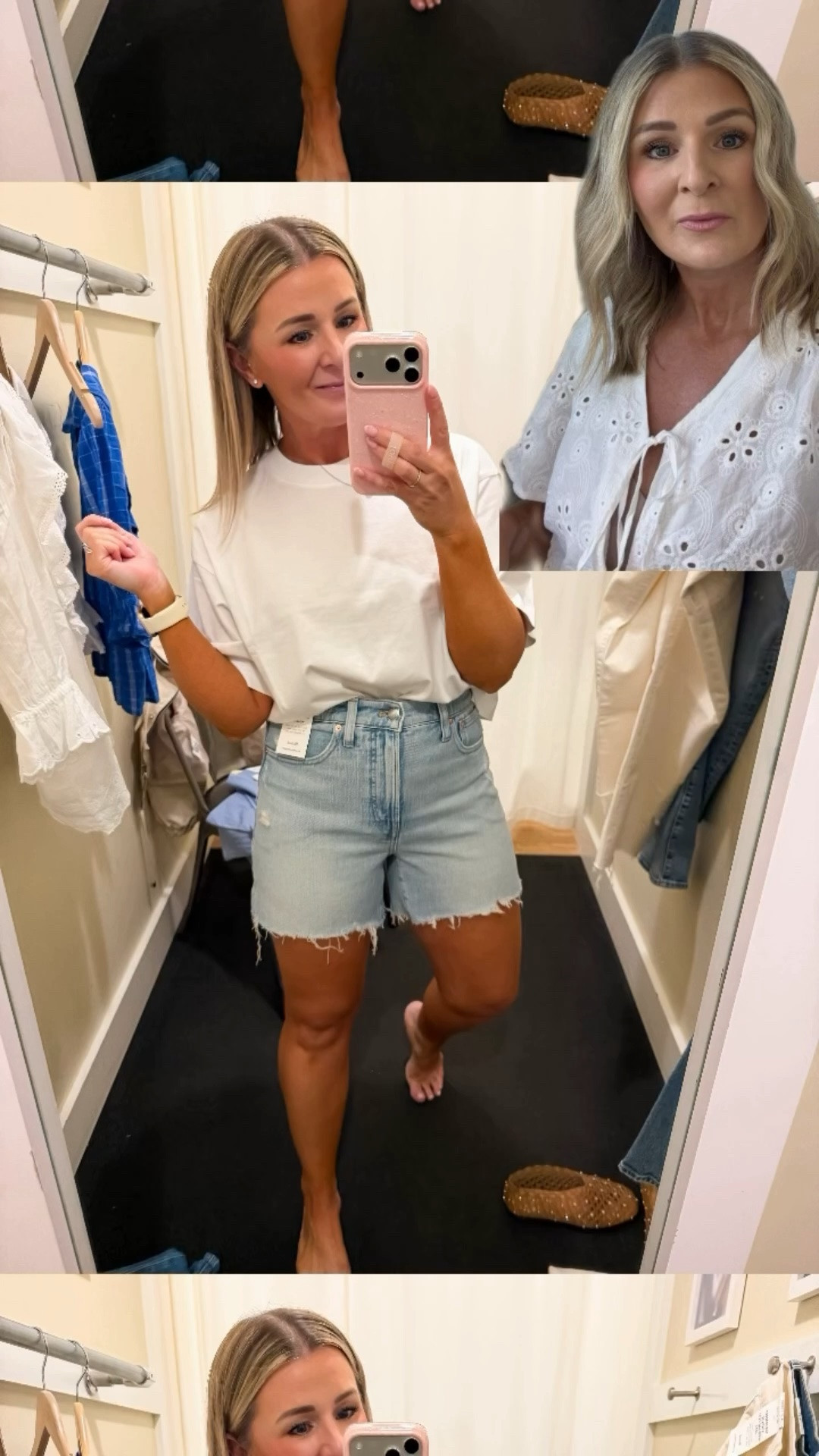 Denim shorts

I prefer going up to a 28
The blue denim is a 27 and was just a bit too snug for a short
The butter yellow are a 28 and fit great

#LTKxMadewell #LTKSaleAlert #LTKSeasonal