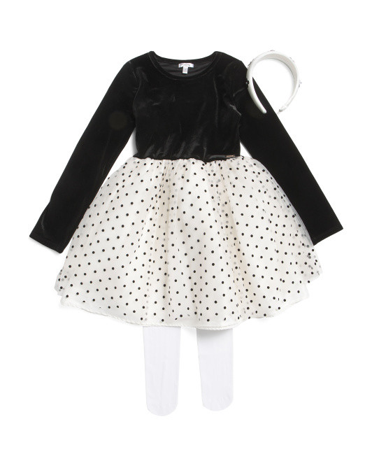 Girls Occasion Dress With Leggings And Headband | TJ Maxx