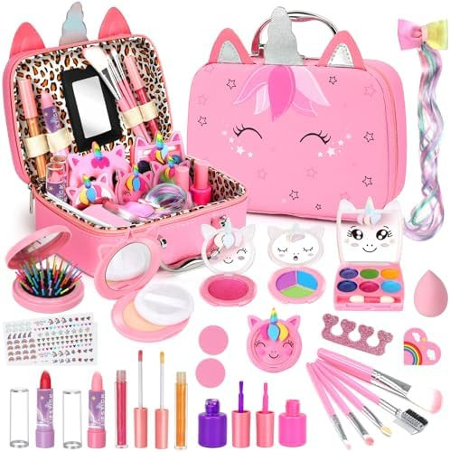 Heaning Kids Washable Makeup Girl Toys - Real Makeup Kit Kid Make up Set for Toddlers Children Pr... | Amazon (US)