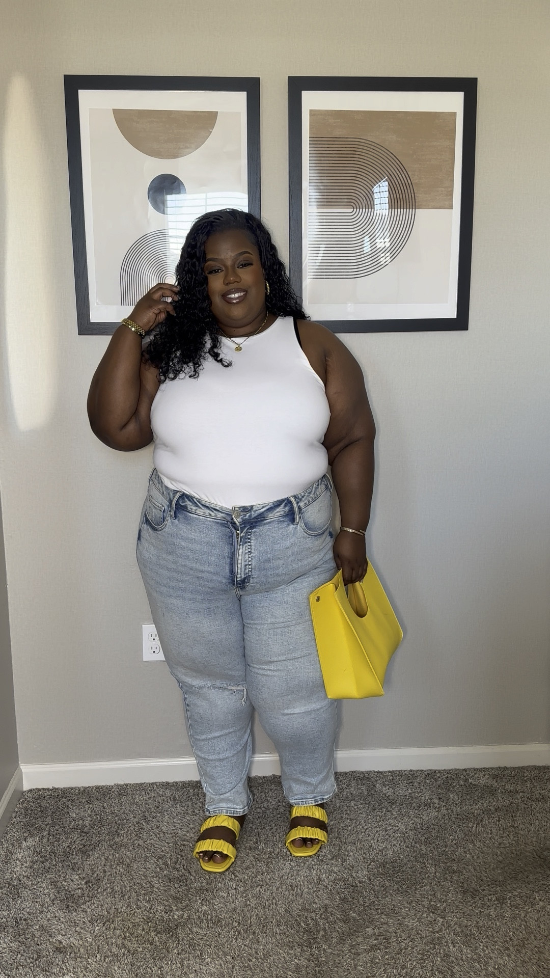 Summer outfit inspo✨ top is in a 23rd bottoms are in a 22(true to size) I got the sandals a couple years ago so they’re no longer in stock but I linked some similar options below

#LTKPlusSize #LTKStyleTip