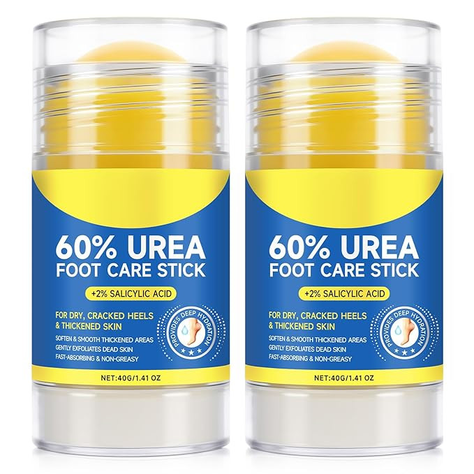 2Pack 60% Urea with 2% Salicylic Acid Urea Foot Care Stick, Foot Cream Moisturizer for Dry Cracke... | Amazon (US)