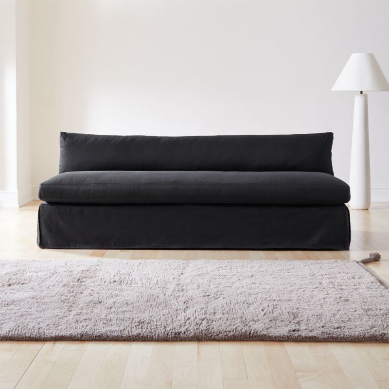 Slip Raven Sateen Slipcovered Sofa + Reviews | CB2 | CB2