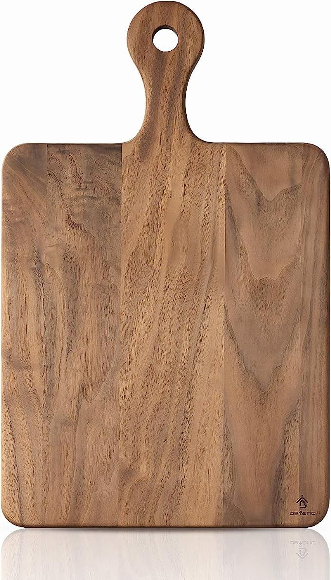 Befano Black Walnut Square Cutting Board for Kitchen with Handle,Serving Tray,Bread Tray,Pizza Pl... | Amazon (US)