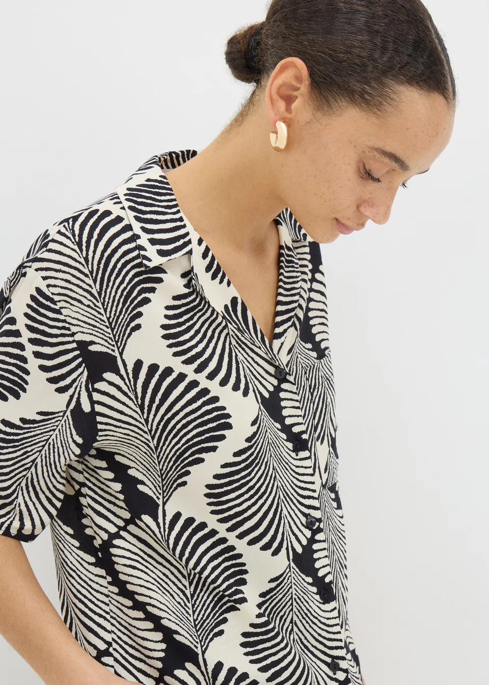 Black Monochrome Shell Shirt | Matalan (UK)