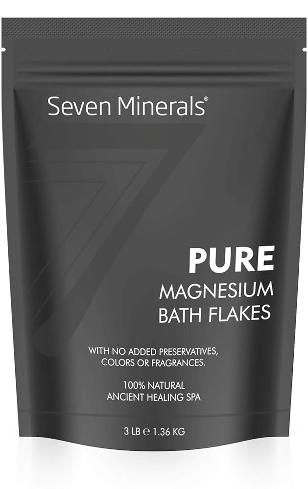 Seven Minerals Pure Magnesium Chloride Flakes 3 lb - Absorbs Better Than Epsom Salt - All Natural... | Amazon (US)