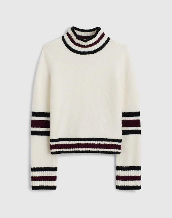 Ribbed-Trim Mockneck Sweater | Madewell