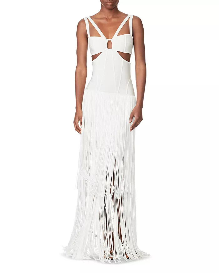 Strappy Cutout Fringe Gown | Bloomingdale's (US)