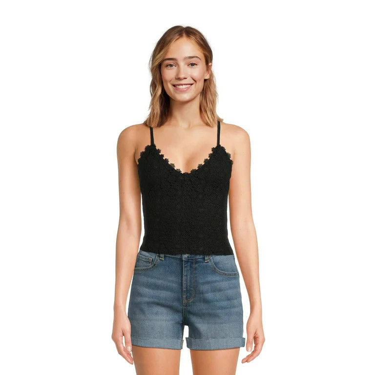 No Boundaries Juniors Crochet Tank Top, Sizes XS-3XL | Walmart (US)