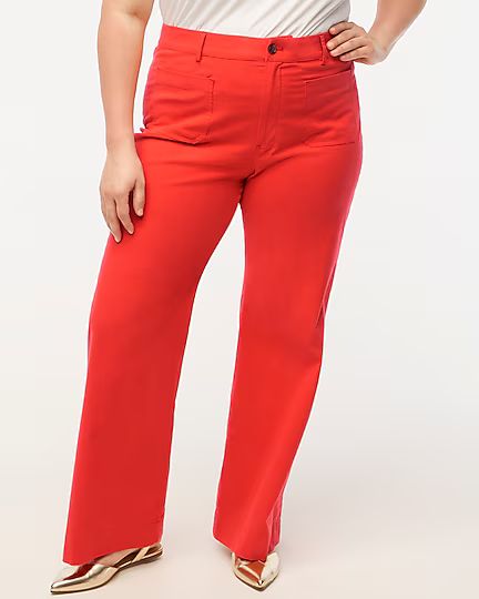 Tall high-rise patch-pocket wide-leg pant | J.Crew Factory