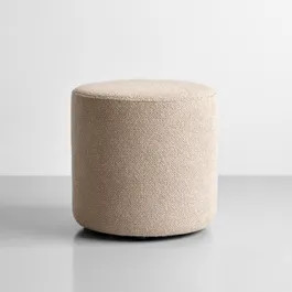 Barrow Off White Small Pouf Ottoman | Unison