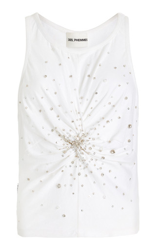 Embroidered Cotton Jersey Wrapped Top | Moda Operandi (Global)