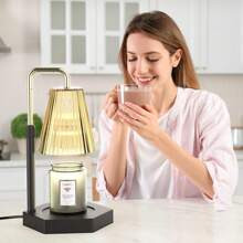 Candle Warmer Lamp With Timer And Dimmer Adjustable Height Electric Candle Lamps Warmer Wood Base For Jar Candles Home Decor Gifts For Mom Women Visit | SHEIN