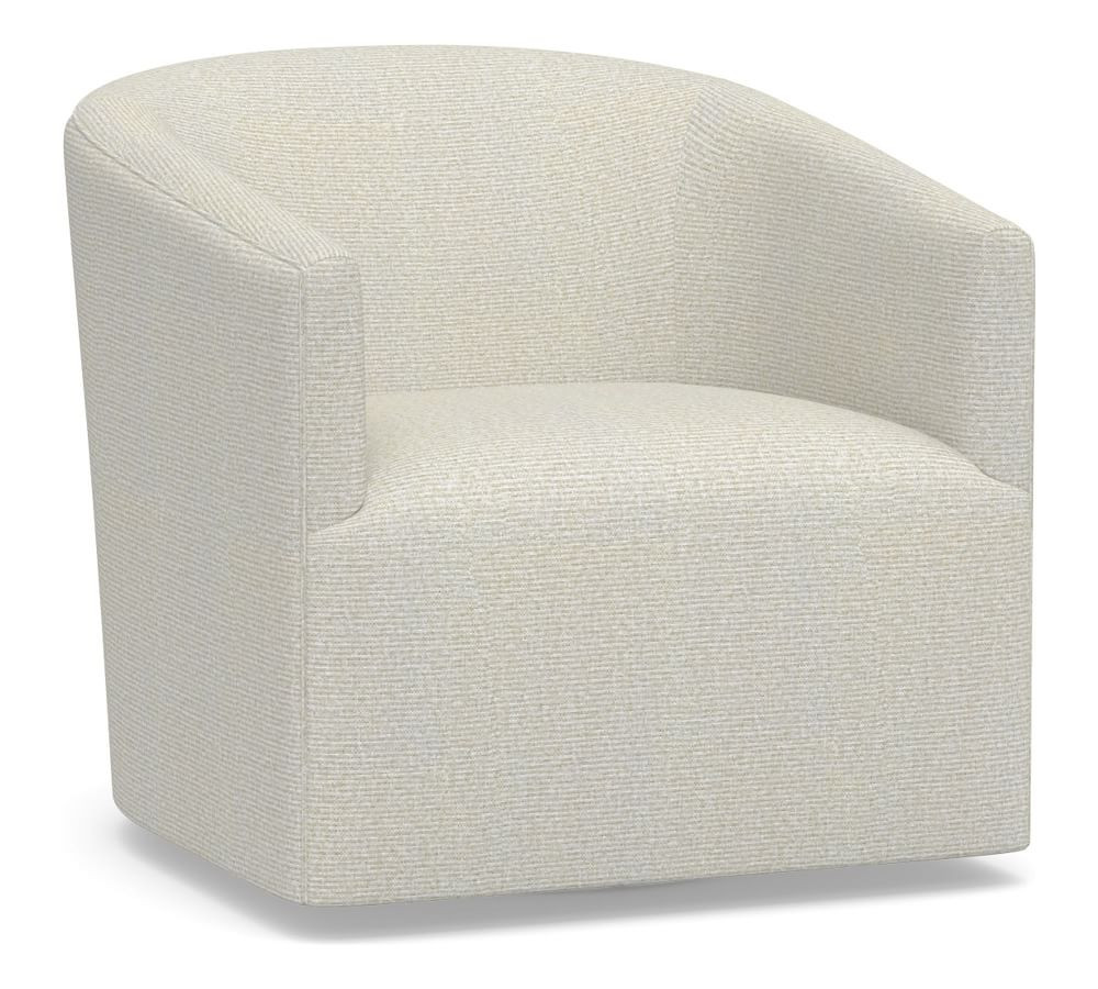 Baldwin Upholstered Swivel Armchair | Pottery Barn (US)