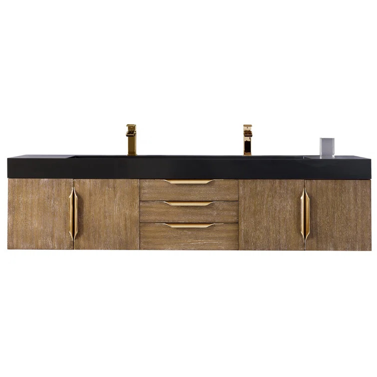 Teillon 72" Wall Mounted Double Bathroom Vanity Base Only | Wayfair North America