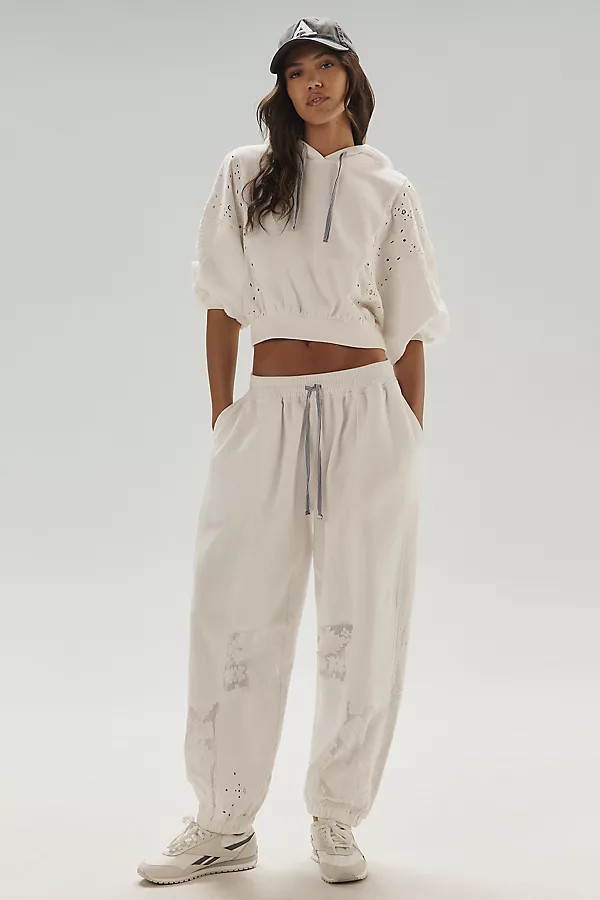Daily Practice Rhythmic Lace Mesh Sweatpants | Anthropologie (US)